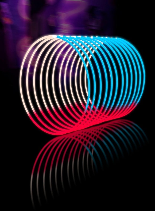 Glow Fever Glow Sticks Bulk 4th of July 100ct Red White Blue 22'' Glow Necklaces with Connectors, for Patriotic National Memorial Day Party Festivals Raves - Image 1