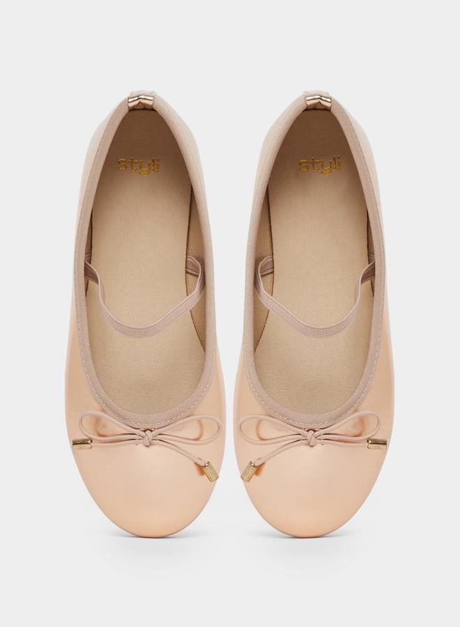 Styli Girls Patent Ballerinas with Bow Detail - Image 5