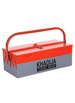 KHADIJA KHADIJA Metal 3 Compartment Tool Box Red Grey  - Image 1