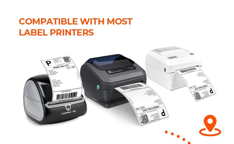 OFIXO Thermal Shipping 400 Labels Printer Sticker Roll (White, 4"x 6") “Pack of 2” for Ecommerce and Seller Flex Shipping | Compatible with TSC, Zebra & Rollo Label Printers - Image 4
