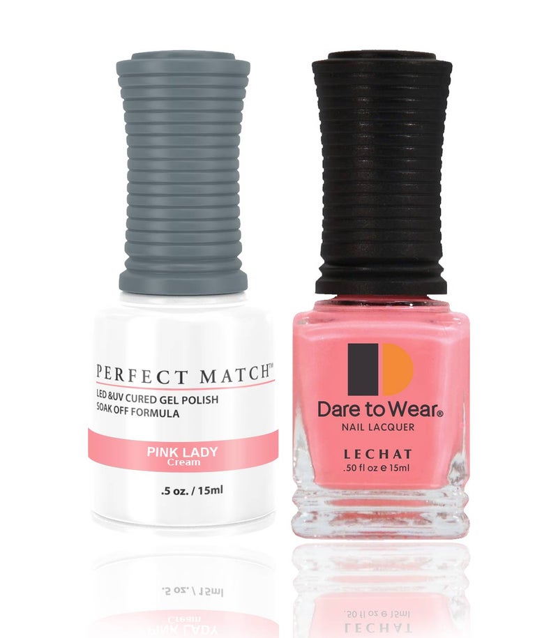 Lechat Perfect Match Gel Nail Polish 15ml Soak Off Long Lasting High Shine UV LED Gel Non Toxic Easy Application Wide Color Range for Manicure and Pedicure Pink Lady PMS25