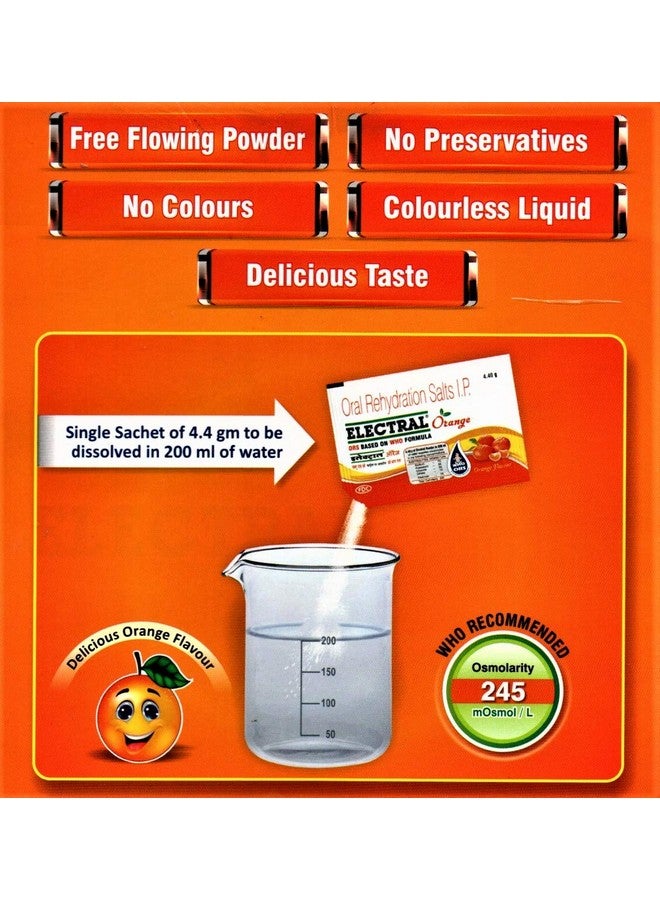 Electral FDC ORS Orange - Pack of 50 Sachets x 4.40 g - Image 5