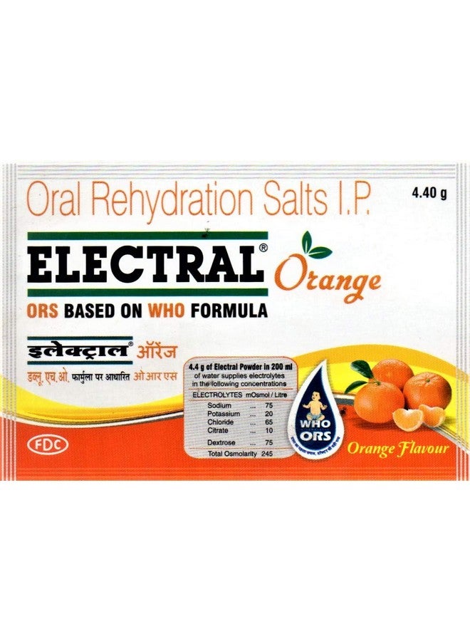 Electral FDC ORS Orange - Pack of 50 Sachets x 4.40 g - Image 2