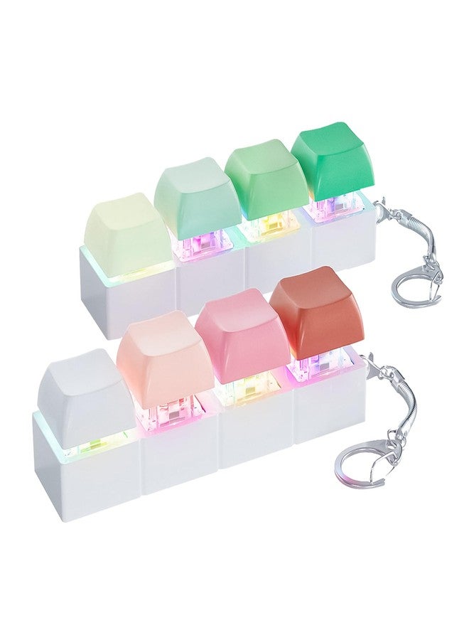 mintcaps Keyboard Fidget Toy - 2PCS Keyboard Clicker with LED Light Fidget Keyboard Keychain Fidget Toy Stress Relief Keyboard Fidget Clicker - Image 1
