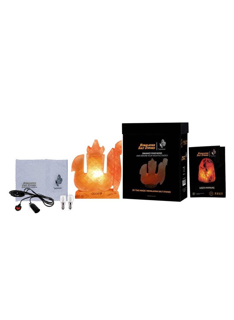 Geohoney - Himalayan Salt Lamp Allah Name Shape - Image 5
