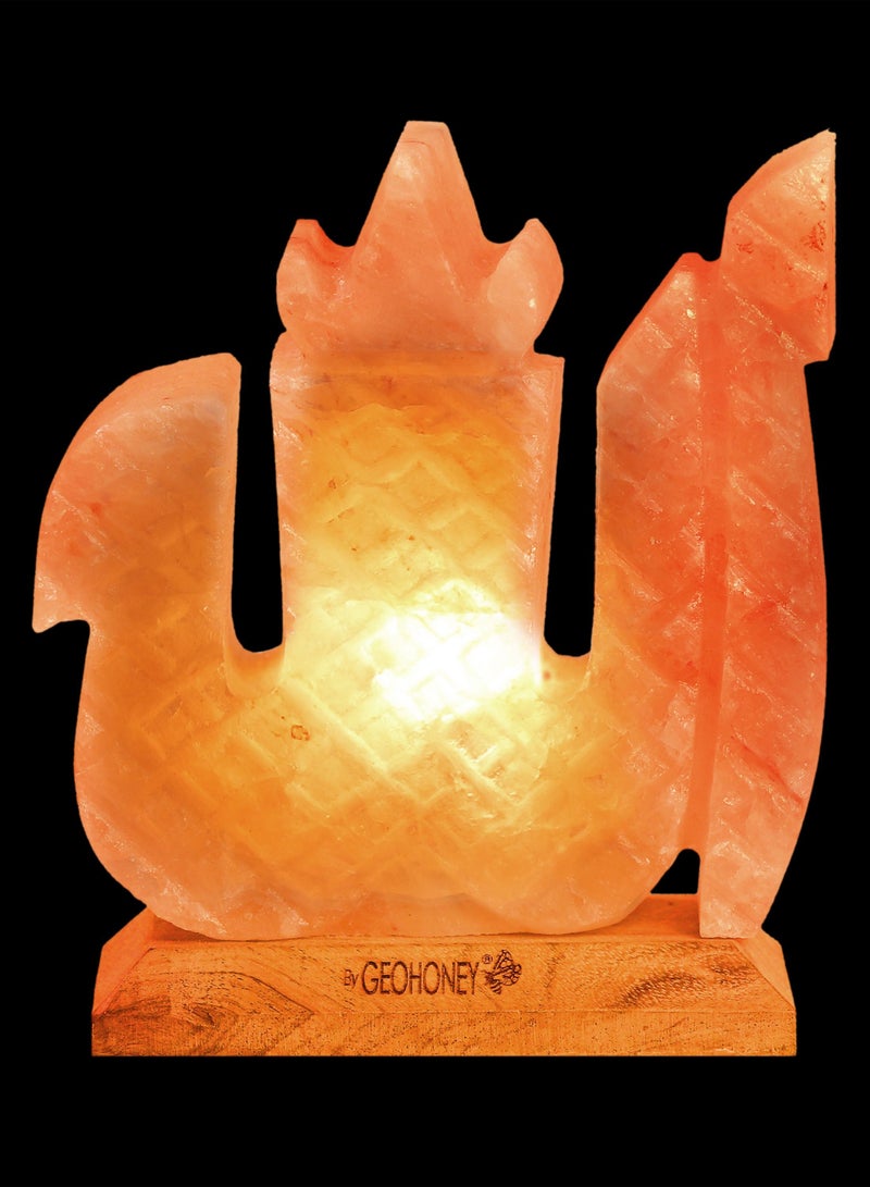 Geohoney - Himalayan Salt Lamp Allah Name Shape - Image 4