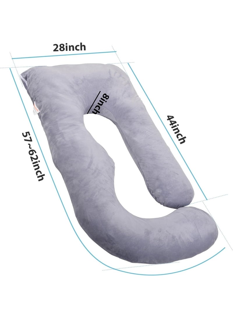 Pregnancy Pillow U Shaped Full Body Maternity Pillow with removable for Sleeping, Back Belly Hip & Leg Support, Cooling Breathable Cover, Side Sleeper Body Pillow - Image 5