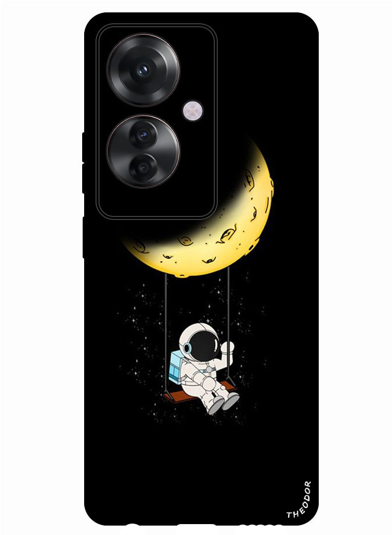 Theodor Protective Case Anti Scratch Shock Proof Bumper Cover For Oppo Reno 11F Astronaut Hanging - Image 1