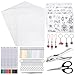 shynek Shrinky Film Sheets for Shrink Art 125Pcs Shrinky Plastic Keychain Kit Including 20 Pcs Shrinky Paper Hole Punch Pencils Keychains Tweezers Scissors for Crafts and Keychains - Image 3