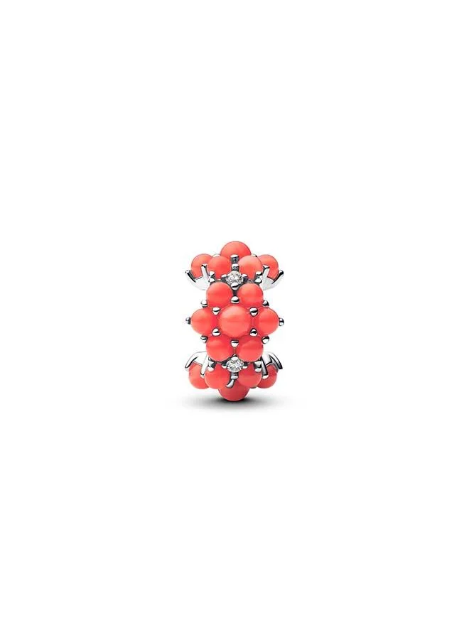 PANDORA Coral-coloured Ocean Charm