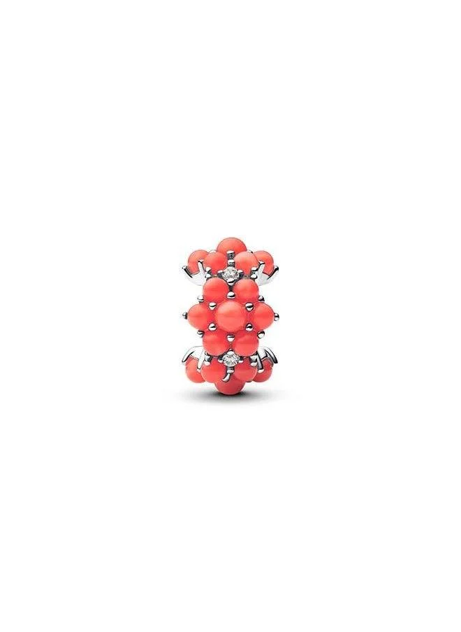 PANDORA Coral-coloured Ocean Charm
