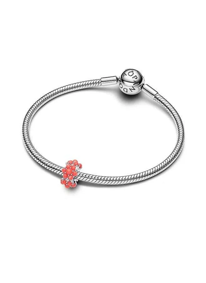PANDORA Coral-coloured Ocean Charm