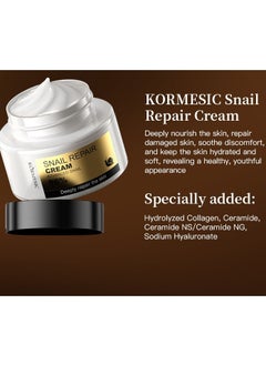 Kormesic Snail Face Cream 50g | Deep Nourishment & Skin Barrier Repair  - Image 3