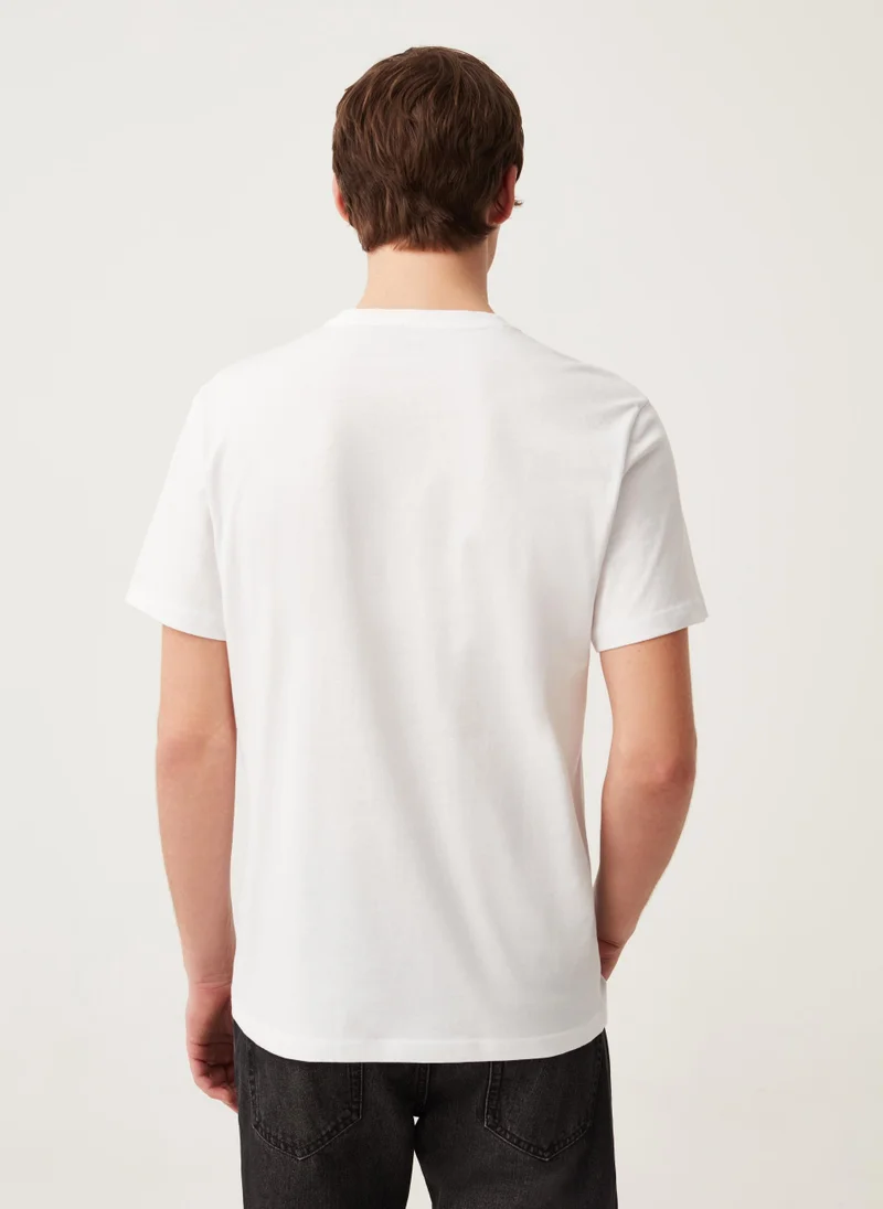 Ovs Organic cotton T-shirt with V neck
