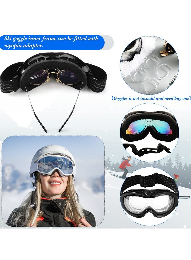 Ski Goggles RX Insert Optical Adaptor Ski and Snowboard Goggle Insert Adaptor Optical Insert for Glasses Wearers Universal Size Inner Frame for Snowboard Motorcycle Goggle 4 Pieces - Image 3