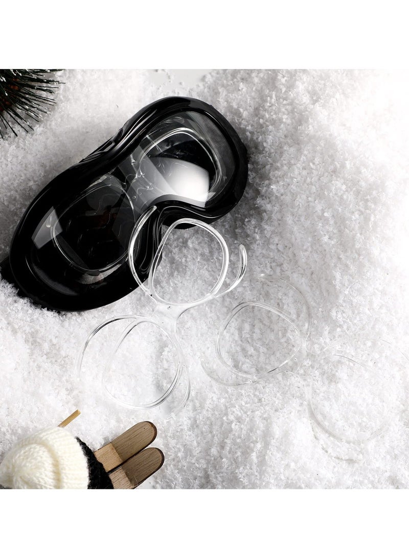 Ski Goggles RX Insert Optical Adaptor Ski and Snowboard Goggle Insert Adaptor Optical Insert for Glasses Wearers Universal Size Inner Frame for Snowboard Motorcycle Goggle 4 Pieces - Image 4