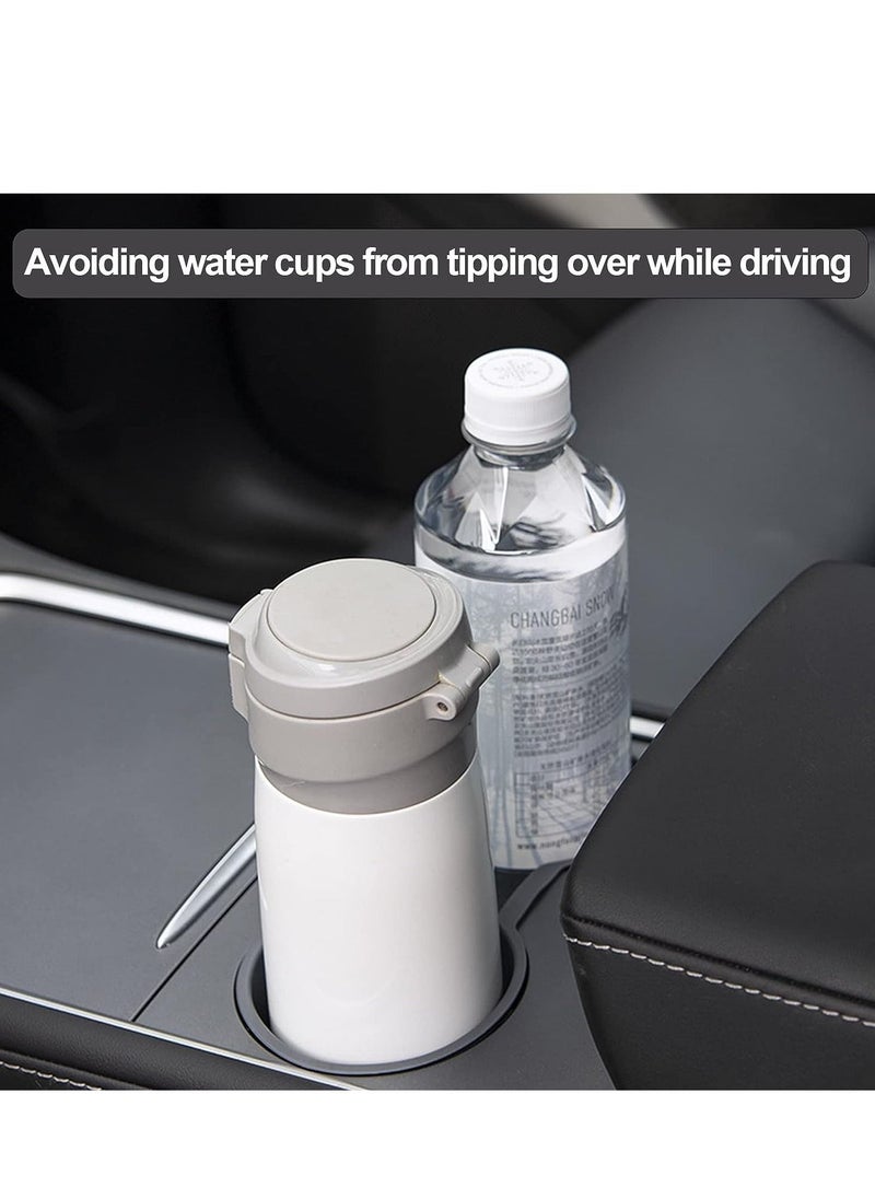 Generic - Console cup holder insert for Tesla Model Y Model 3 2021/2022/2023, silicone car cup holder insert for Tesla accessories, only for Tesla Model Y / 3 new console [black] - Image 1