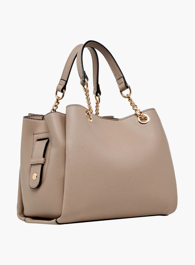Celeste Solid Tote Bag with Double Handle and Detachable Strap