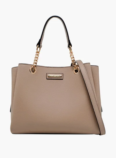 Celeste Solid Tote Bag with Double Handle and Detachable Strap