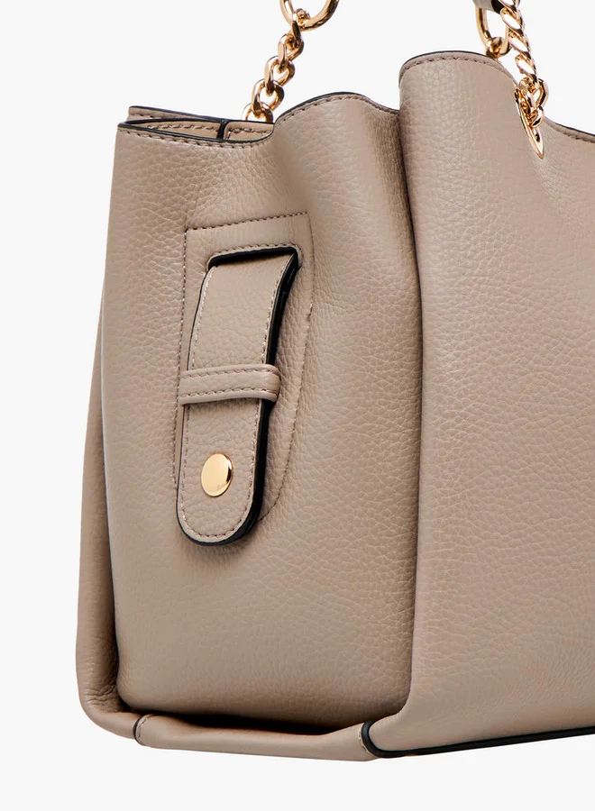 Celeste Solid Tote Bag with Double Handle and Detachable Strap