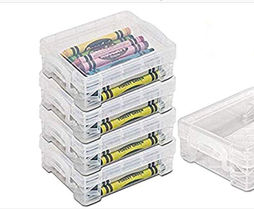 Super Stacker Stackable Crayon Box 4 Pack Blue Small