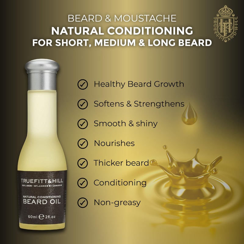 Truefitt & Hill Beard Oil, Packed with Essential Oils for Glide, Moisturizing, Healing, and Conditioning, Apply to Damp Skin, Essential for Comfortable Shave - 2 oz. - Image 2