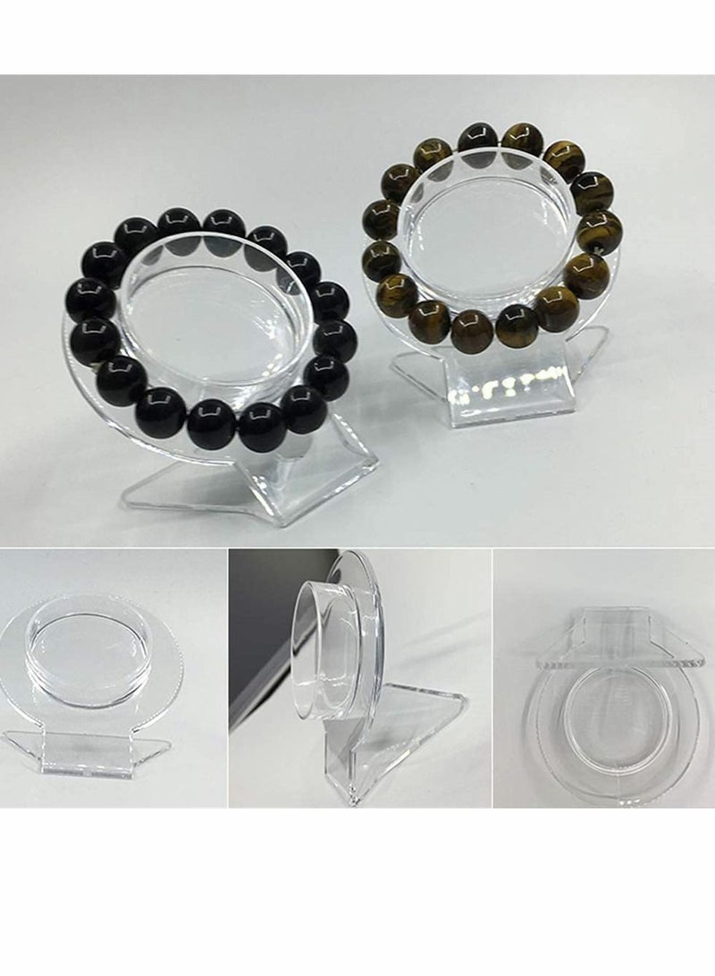 SYOSI Clear Acrylic Bracelet Displays Stands Bracelet Display Stand Holder Bracelet Stand Transparent Shelf Shelves Acrylic Jewelry Holder Showcase Shelf Clear Jewelry Organizer Rack, 10 Pack - Image 3