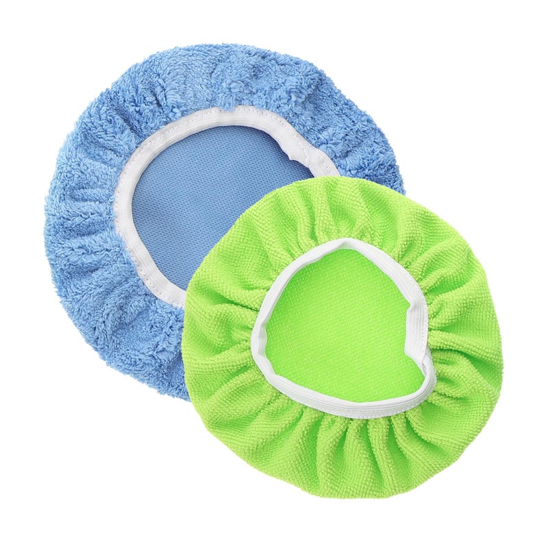 2PCS Fleece and Microfiber Car Polishing Pad Kit for Waxing Detailing Scratch Removal Shine Restoration - Image 2
