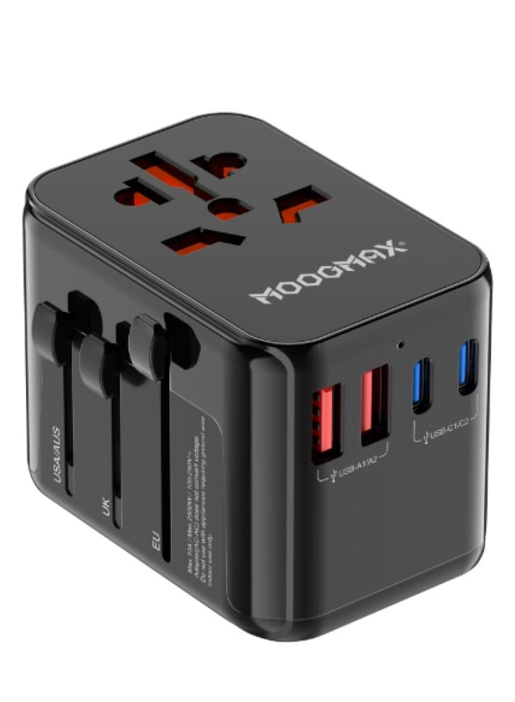 موجماكس محول الطاقة الدولي متعدد الإمكانات من MOOGMAX: أمان متقدم ودعم متعدد الأجهزة لاتصال عالمي سلس  - Image 1