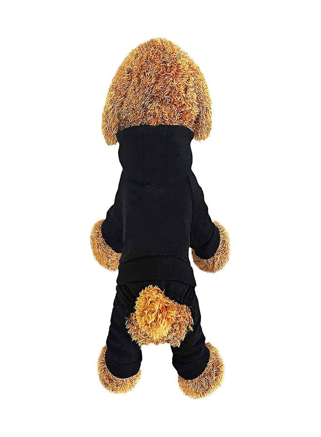 LifeWheel Fleece Dog Sweatshirt with Buttons, Winter Warm Cotton Puppy Hoodie, Dog Pajamas, Cold Weather Coats for Small, Medium, Large Dogs & Cats - Image 1