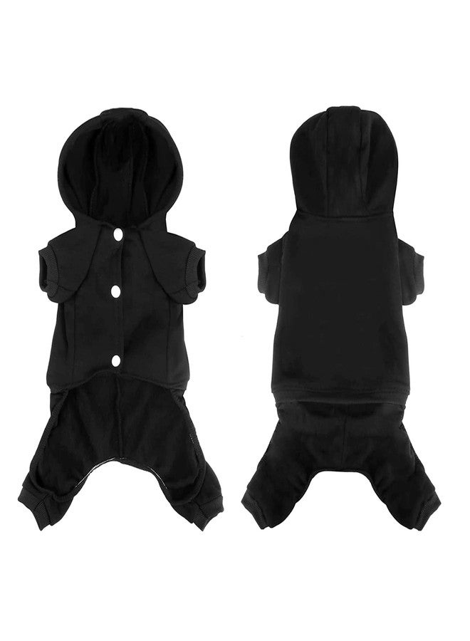 LifeWheel Fleece Dog Sweatshirt with Buttons, Winter Warm Cotton Puppy Hoodie, Dog Pajamas, Cold Weather Coats for Small, Medium, Large Dogs & Cats - Image 5