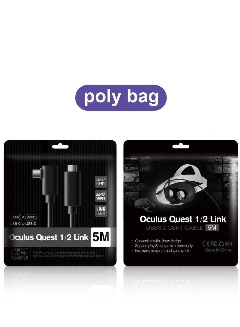 Zikra Type-C Streaming Cable for Quest 2 and Oculus Link Virtual Reality Headsethigh Speed Data Transfer and Fast Charging Connection Cable (5M) - Image 5