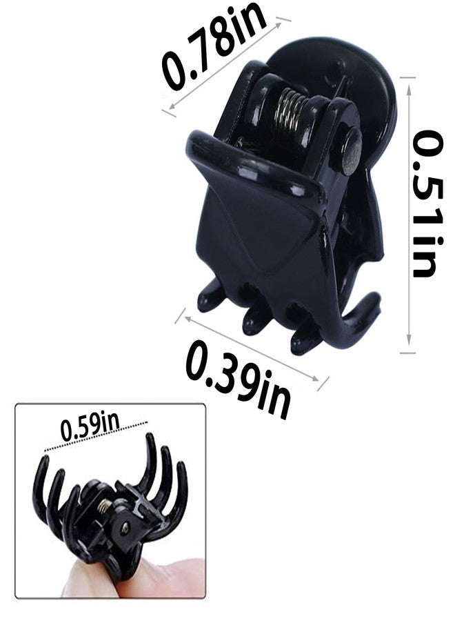 LINYUEARUI 100PCS Tiny Hair Clips for Girl,Mini Claw Clips for Women, 1cm Black Plastic Mini Claw Clips for Babies, Hair Accessories for Women,Non Slip Pins Hair Clamps,Designed for Thin Or Thick Hair,Good Gift - Image 3