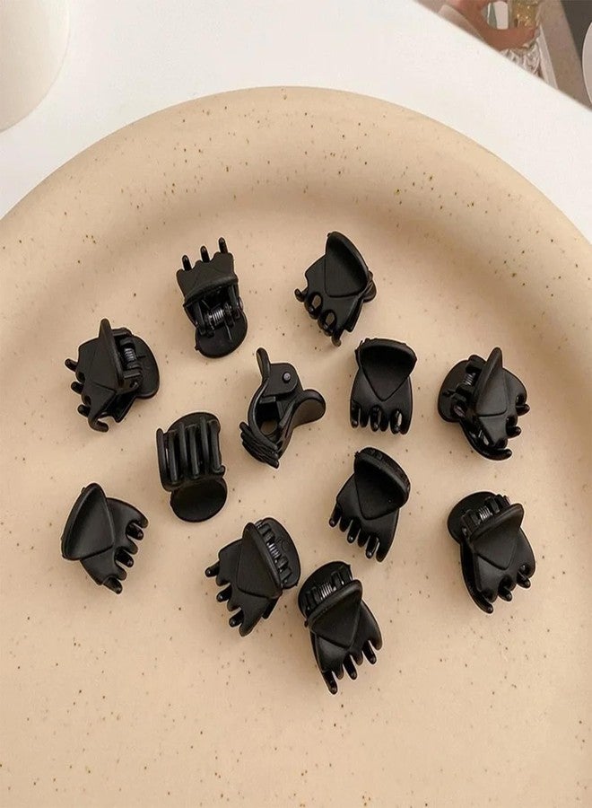 LINYUEARUI 100PCS Tiny Hair Clips for Girl,Mini Claw Clips for Women, 1cm Black Plastic Mini Claw Clips for Babies, Hair Accessories for Women,Non Slip Pins Hair Clamps,Designed for Thin Or Thick Hair,Good Gift - Image 4