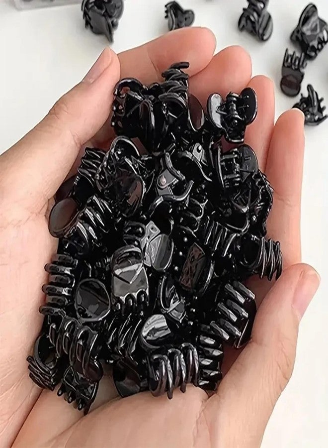 LINYUEARUI 100PCS Tiny Hair Clips for Girl,Mini Claw Clips for Women, 1cm Black Plastic Mini Claw Clips for Babies, Hair Accessories for Women,Non Slip Pins Hair Clamps,Designed for Thin Or Thick Hair,Good Gift - Image 5
