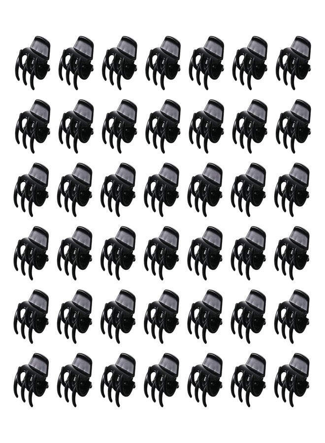 LINYUEARUI 100PCS Tiny Hair Clips for Girl,Mini Claw Clips for Women, 1cm Black Plastic Mini Claw Clips for Babies, Hair Accessories for Women,Non Slip Pins Hair Clamps,Designed for Thin Or Thick Hair,Good Gift - Image 1