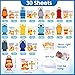 Resholder 30 Sets Christian Crafts Jesus Is The Lights Stickers Bulk Bible Verse Religious VBS Craft for Kids Cross Ornaments DIY Oil Lamp Card Kit for Summer Classroom Home Sunday School Party Favors - Image 4