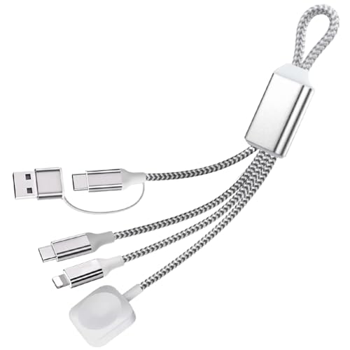 Verilux® 3 in 2 PD 60W Type C Cable Fast Charging, 5.9FT Watch Charger Cable for iPhone Wireless Magnetic Charging Cable for iWatch, USB/C to C, Light-ning, Magnetic Wireless Pad for iWatch Series - Image 1