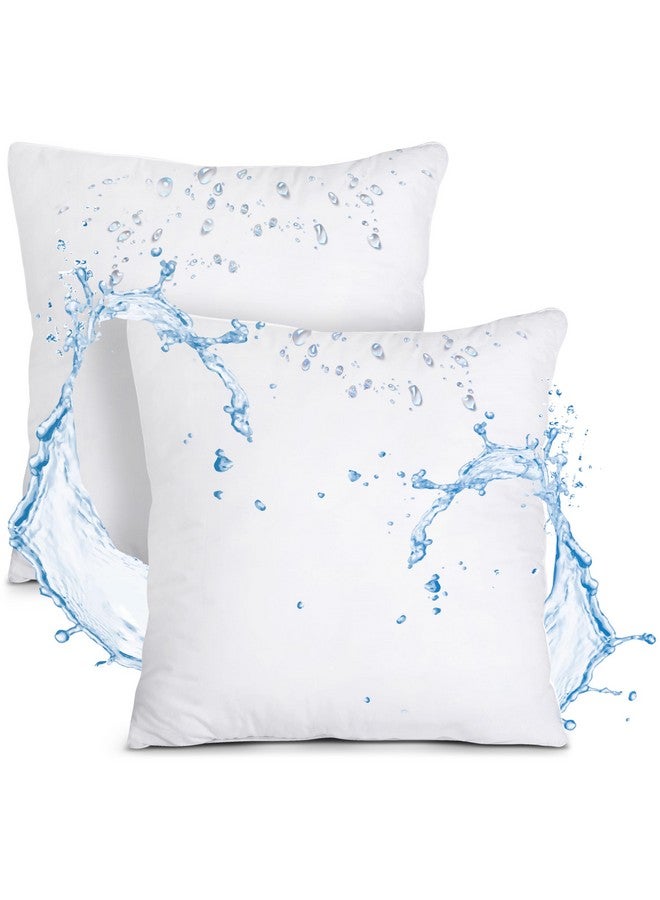 Utopia Bedding Outdoor Pillow Inserts 20 x 20 Inches (Pack of 2, White), Water Resistant Garden Throw Pillows for Patio and Porch Furniture - Image 3