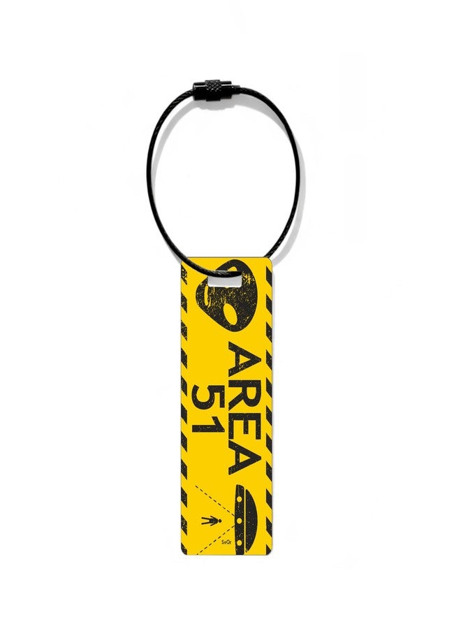 SeQR Smart Lost & Found Luggage Tag - Metal QR Travel ID Tag with Wire Cable for Suitcase, Backpack, Stroller, Golf Bag - Scan & Find Digital Souvenir Tag - Smart Travel Accessory/USA Souvenir - Image 2