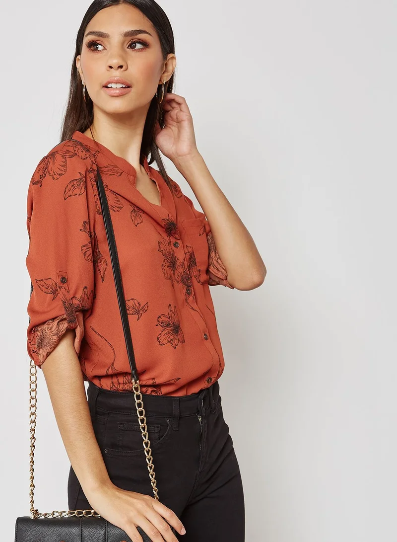 FOREVER 21 Floral Print Shirt