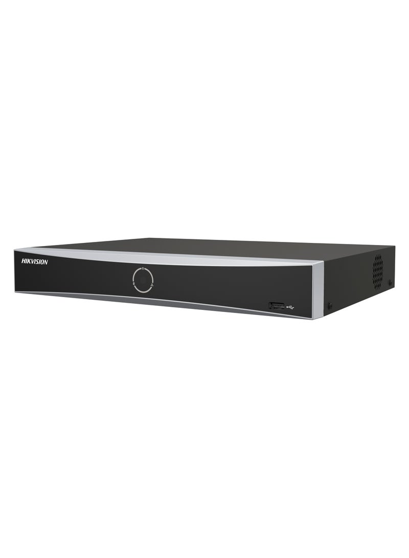 DS-7608NXI-K1 8CH 4K AcuSense NVR (Non-PoE), H.265+, AI Human/Vehicle Detection, Face Recognition, HDMI/VGA, 1×SATA (Up to 10TB), 80Mbps, ONVIF, 1U Rack Mount (No HDD)