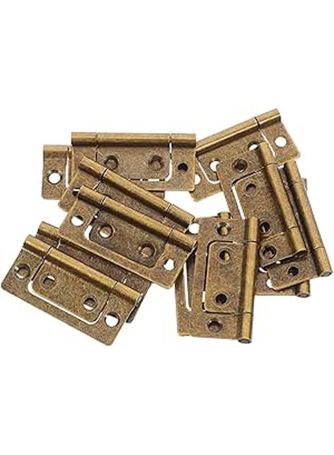 Vintage Bifold Shutter Hinges Antique Bronze Cabinet Hardware 12Pcs 51x25x1 2mm - Image 1
