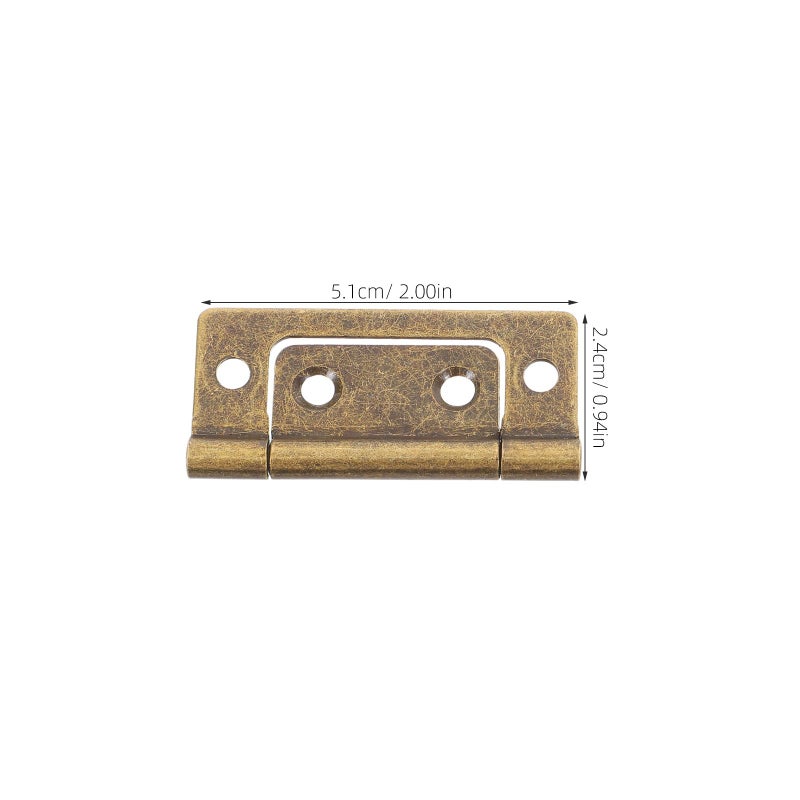 Vintage Bifold Shutter Hinges Antique Bronze Cabinet Hardware 12Pcs 51x25x1 2mm - Image 3