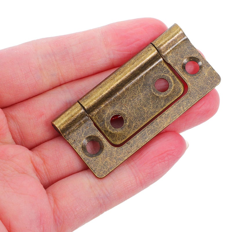 Vintage Bifold Shutter Hinges Antique Bronze Cabinet Hardware 12Pcs 51x25x1 2mm - Image 5