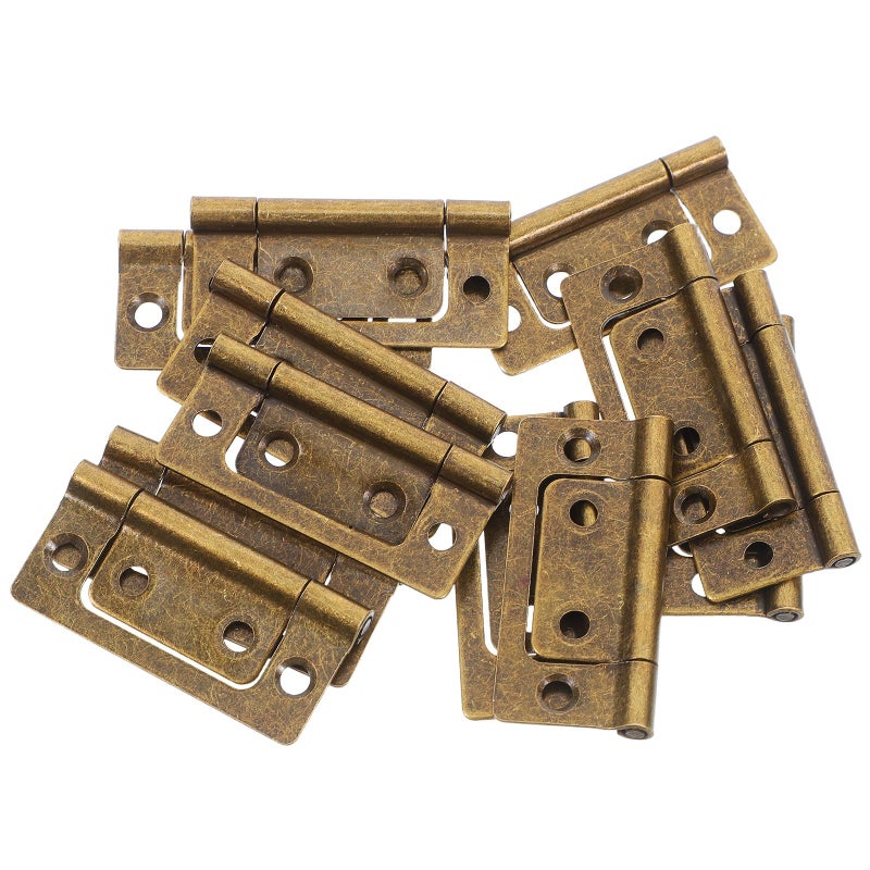 Vintage Bifold Shutter Hinges Antique Bronze Cabinet Hardware 12Pcs 51x25x1 2mm - Image 2