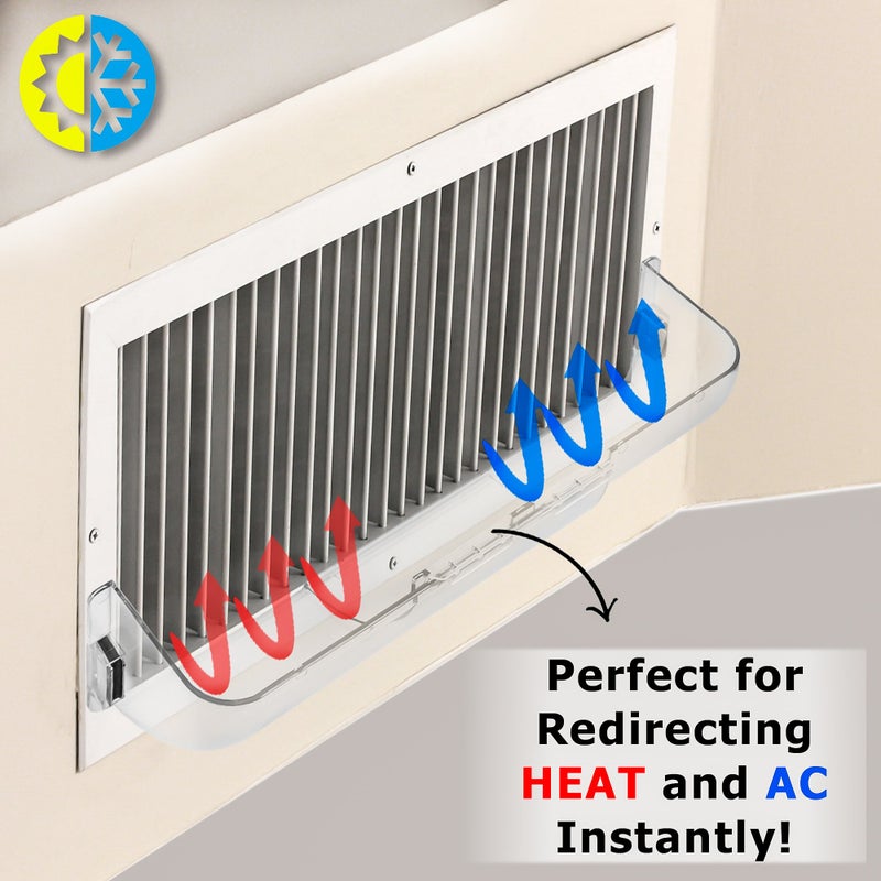 Home Intuition Air Vent Deflector - Non Melting, Adjustable Magnetic Heat and AC Deflector 8.5" to 15" for Vents, Sidewall, and Ceiling Registers, 4 Pack - Image 2