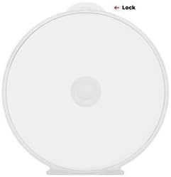 Maxtek 25 Pack Slim Clear Transparent Round Clam Shell CD DVD Case Holder with Lock Single Disc Capacity - Image 3