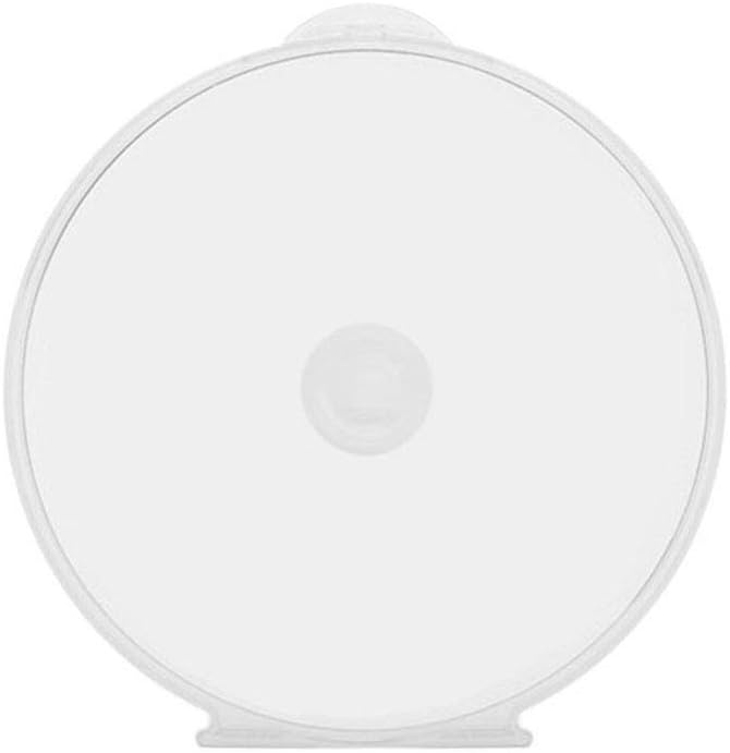 Maxtek 25 Pack Slim Clear Transparent Round Clam Shell CD DVD Case Holder with Lock Single Disc Capacity - Image 1