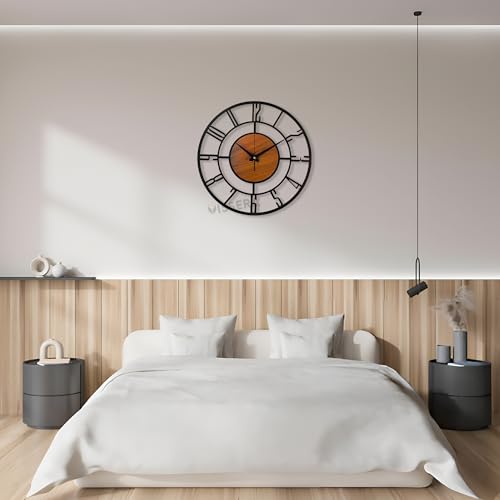 vissera Designer Metal Wall Clock for Living Room | Latest Antique Stylish Fancy Decorative Big Size Wall Watch for Bedroom, Office, Kitchen, Dining, Hall and Décor - Image 5
